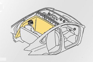 Ford запатентовал "стену безопасности" для заднего сиденья